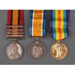 SECOND BOER WAR, SINGLE, QUEEN'S SOUTH AFRICA MEDAL,  FOUR CLASPS, CAPE COLIONY, ORANGE FREE