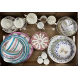 A QUANTITY OF ENGLISH PORCELAIN PART TEA SERVICES, INCLUDING SPODE COPELAND TEA SERVICE WITH