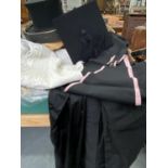 A STUDENT'S GOWN AND MISCELLANEOUS OTHER FABRICS