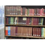 SIX SHELVES OF BOOKS, TO INCLUDE SETS AND PART SETS, 19TH C AND LATER, BACON'S WORKS, THE WORKS OF