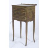 A FRENCH PAINTED TABLE EN CHIFFONIER, 19TH C, IN LOUIS XV STYLE, DECORATED WITH FIGURES AND
