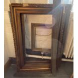 FOUR VARIOUS VICTORIAN AND EARLY 20TH C PICTURE FRAMES, 141 X 100CM AND SMALLER, EXCEPT