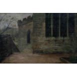 WALTER DENDY SADLER, RBA (1854-1923) - THE CHAPEL AT HADDON HALL, SIGNED, DATED '85 AND INSCRIBED,
