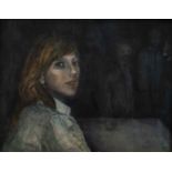 MARGARET KEIGHLEY - PORTRAIT OF A YOUNG LADY, SIGNED, OIL ON BOARD, 54.5 X 69.5CM Good condition