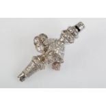 A VICTORIAN SILVER BABY'S RATTLE,  WITH WHISTLE, 10.5CM L, BY GEORGE UNITE & SONS, BIRMINGHAM