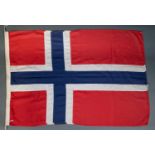 MISCELLANEOUS NORWEGIAN FLAGS, FIVE EMBROIDERED VALENTINES CARDS, POSTCARDS OF DEVON AND CORNWALL,