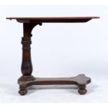 A VICTORIAN ADJUSTABLE MAHOGANY INVALID TABLE, TOP 47 X 83CM Condition report