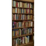 SIX SHELVES OF BOOKS, MISCELLANEOUS SHELF STOCK, TO INCLUDE LITERATURE AND LITERARY BIOGRAPHIES
