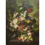 THOMAS WEBSTER, 20TH CENTURY - STILL LIFE, SIGNED, OIL ON CANVAS, 120 X 89CM Condition reportGood