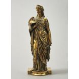 A FRENCH BRONZE STATUETTE OF ATHENA, LATE 19TH C, 47CM H Condition reportPolished; polish