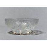 'GUI'. A LALIQUE SEMI OPALESCENT GLASS BOWL, C1930, NO 3223, DESIGNED 1921, 24CM DIA, MOULDED MARK R