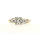A DIAMOND RING, IN GOLD MARKED 15KT, 2.6G, SIZE N½ Condition reportGood condition