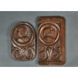 TWO NORTHERN EUROPEAN OAK ROMAYNE PANELS, LATE 16TH C, APPROX 33 X 21CM AND 41.5 X 24CM Condition