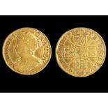 GOLD COIN. GUINEA 1714, FINE POSSIBLE VERY LIGHT TRACES OF EDGE MOUNT