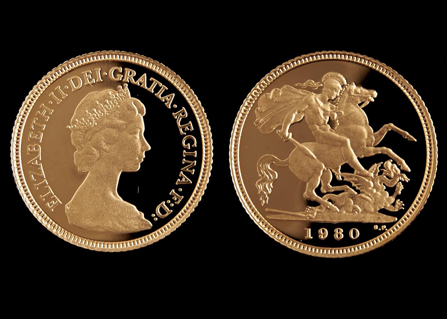 GOLD COIN. HALF SOVEREIGN 1980