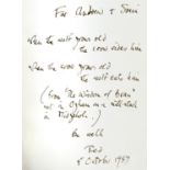 HUGHES, TED - WOLFWATCHING, FIRST EDITION, PRESENTATION COPY SIGNED ON THE FFE "FOR ANDREW &