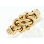 A VICTORIAN 18CT GOLD KNOT RING, BIRMINGHAM 1896, 3G, SIZE M½ Light wear consistent with age