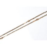 A GOLD NECKLET, 54CM L, 10.4G INC PLATED LOOP LIGHT WEAR