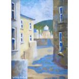 WILFRID EATON, 20/21ST CENTURY - ST IVES CORNWALL,  TWO, BOTH SIGNED, OIL ON BOARD, 18 X 12.5CM