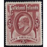 FALKLAND ISLANDS 1904-12 The interesting KEVII selection with 1/2d (2) 1d (22, inc. an unmounted