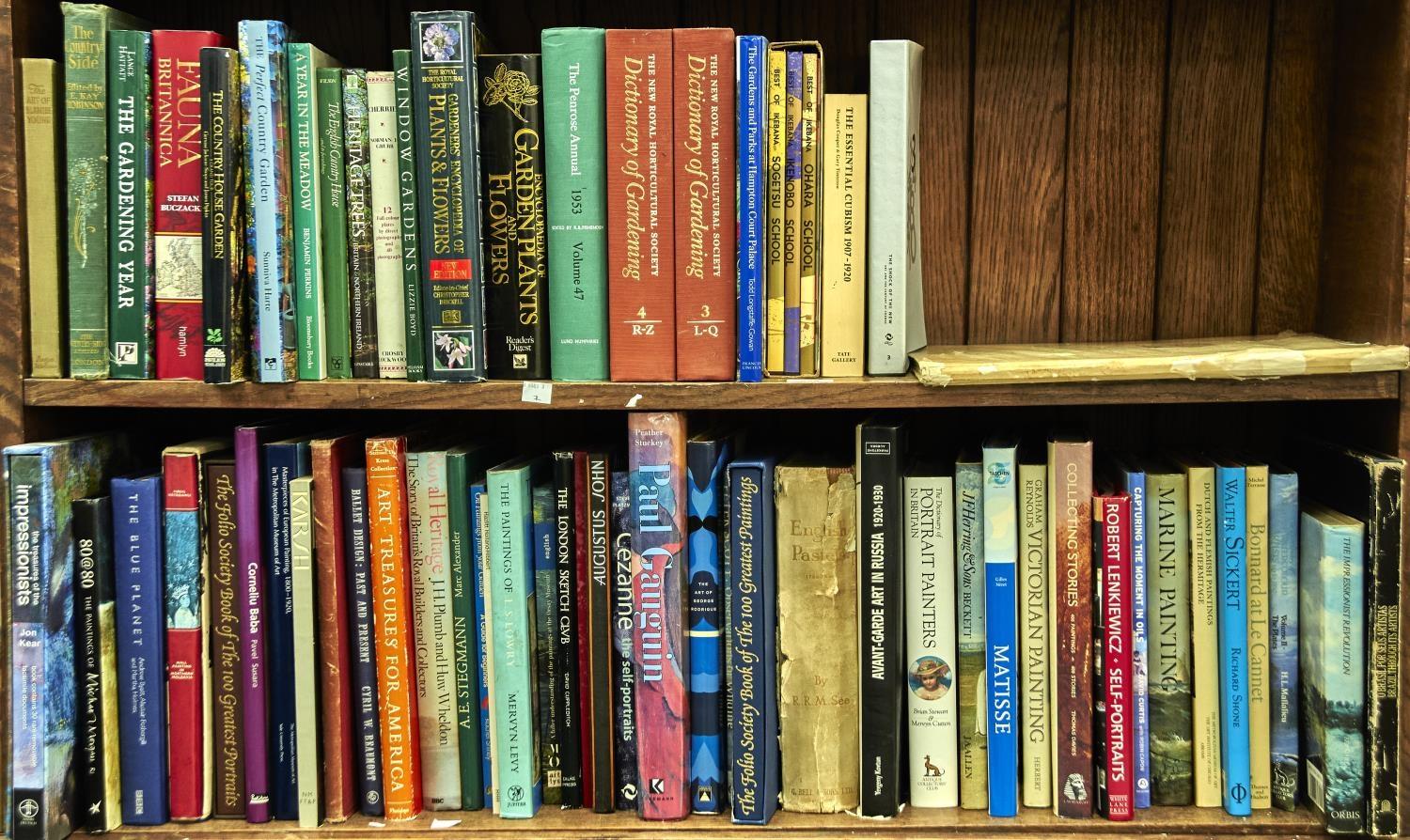 TWO SHELVES OF BOOKS, MAINLY ART REFERENCE