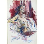 DAVID NAYLOR, 2OTH/21ST CENTURY - FEMALE NUDE, SIGNED, OIL ON BOARD, 34 X 24CM Good condition