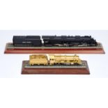 A RIVAROSSI H O GAUGE 4-8-8-4 UNION PACIFIC RAILROAD MODEL LOCOMOTIVE AND TENDER,  ON A LENGTH OF