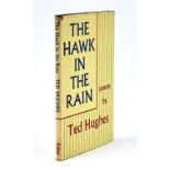 HUGHES, TED - THE HAWK IN THE RAIN, FIRST EDITION, HALF TITLE, CLOTH, DUST JACKET, ALL CORNERS