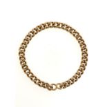 AN 18CT GOLD CURB CHAIN,  EARLY 20TH C,  18.5CM L, LINKS INDIVIDUALLY MARKED, 26.2G good condition