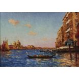 ITALIAN SCHOOL, 19TH/EARLY 20TH CENTURY - THE GRAND CANAL, VENICE, INDISTINCTLY SIGNED, OIL ON