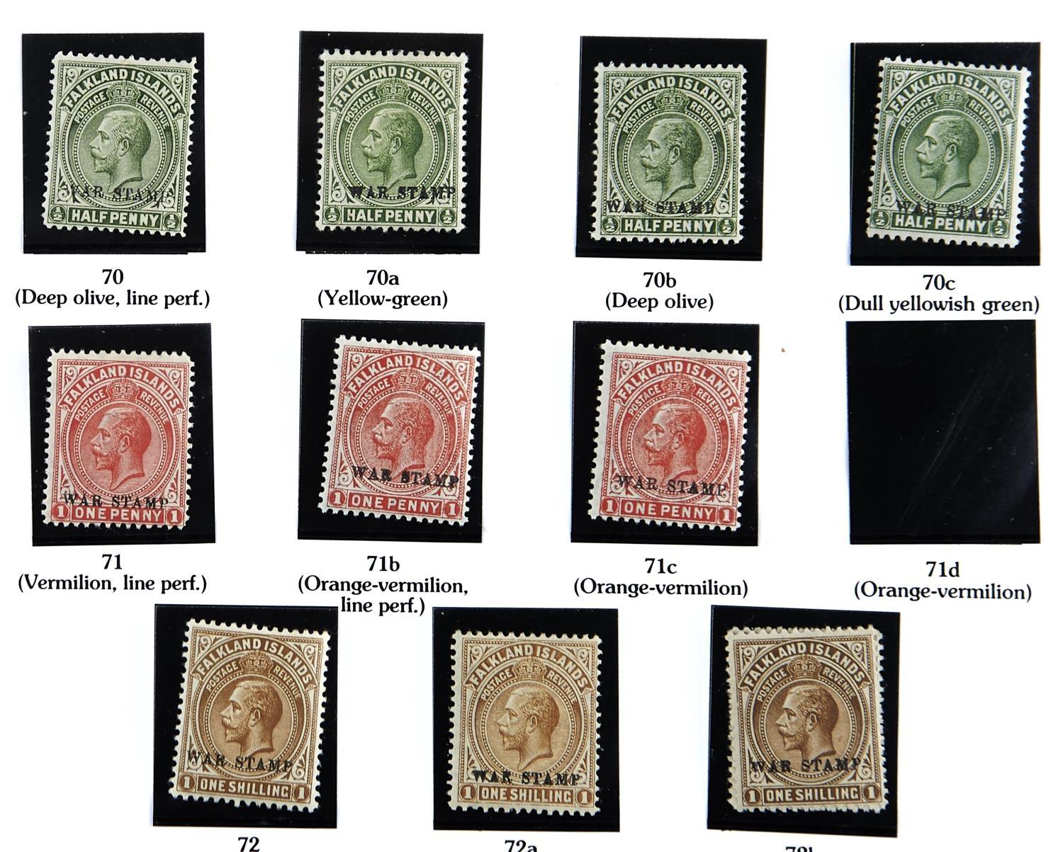 FALKLAND ISLANDS 1912-28 The KGV collection with mint 1912-20 1/2d (6), 1d (8, inc. a block of - Image 4 of 5