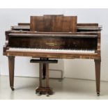 A 4' 6" CHAPPELL GRAND PIANO, IN WALNUT CASE Veneers faulty