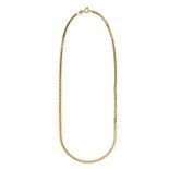 A 9CT GOLD BOX LINK NECKLET, 53CM L, BIRMINGHAM 1980, 14.8G Good condition