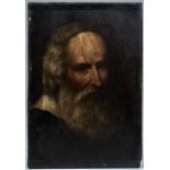 NORTHERN EUROPEAN SCHOOL, 18TH C - HEAD OF A BEARDED MAN, OIL ON PANEL, 50 X 35CM, UNFRAMED Pigments