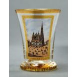 A VIENNA TRANSPARENT-ENAMELLED GLASS BEAKER (RANFTBECHER)  IN THE MANNER OF ANTON KOTHGASSER,