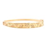 A 9ct gold bangle, 60mm, import marked Birmingham 1993, 5.6g Good condition