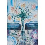 Harry McArdle - Still Life, signed and dated '89, watercolour, 51 x 35cm and a smaller work by the