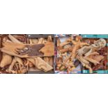 Treen.   A collection of turned and carved wood objects and works of art, principally animal and