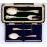 An Edwardian silver child's spoon and fork, by Joseph Rodgers & Sons Ltd, Sheffield 1905 and a