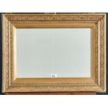 Two late Victorian gilt pictures frames adapted as mirrors, 46 x 61cm and larger Gilding shabby on