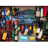 A quantity of Matchbox models of yesteryear vehicles, two tanks within plastic display cases: