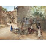 Sir William Russell Flint RA, PRWS, RSW (1880-1969) - Rebecca at Aigueze, signed, signed again and