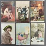 A collection of Edwardian and other early 20th c picture postcards, including musical artistes and