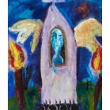 British School, 20th / 21st century - Candlemas, oil on board, 32 x 27.5cm Good condition