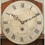A rare longcase regulator timepiece, Whitehurst, Derby, c1770, the 11" round silvered brass dial