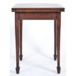 A small oak drawleaf table, c1920's, the square top with draw leaves on square tapered legs with