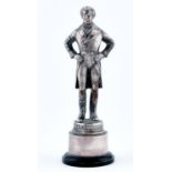 A silver plated brass statuette of Stewart Grainer, in the role of Beau Brummell, mid 20th c, 23cm h