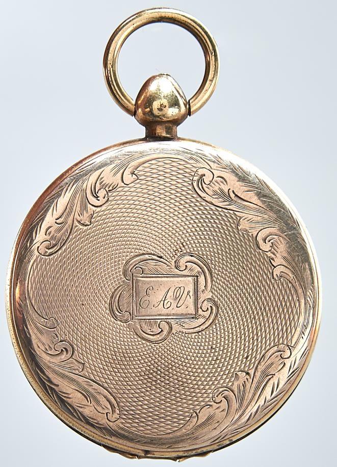 Photographic jewellery. A Victorian gold back-and-front locket containing a pair of daguerreotypes - Image 2 of 2