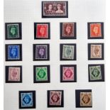 Great Britain Postage stamps 1937-1952 unmounted mint group,  including 1937-47 ½ d - 1/-, 1939-48