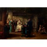 Laslett John Pott, RBA (1837-1898) - Shakespeare reading before Queen Elizabeth I, signed and